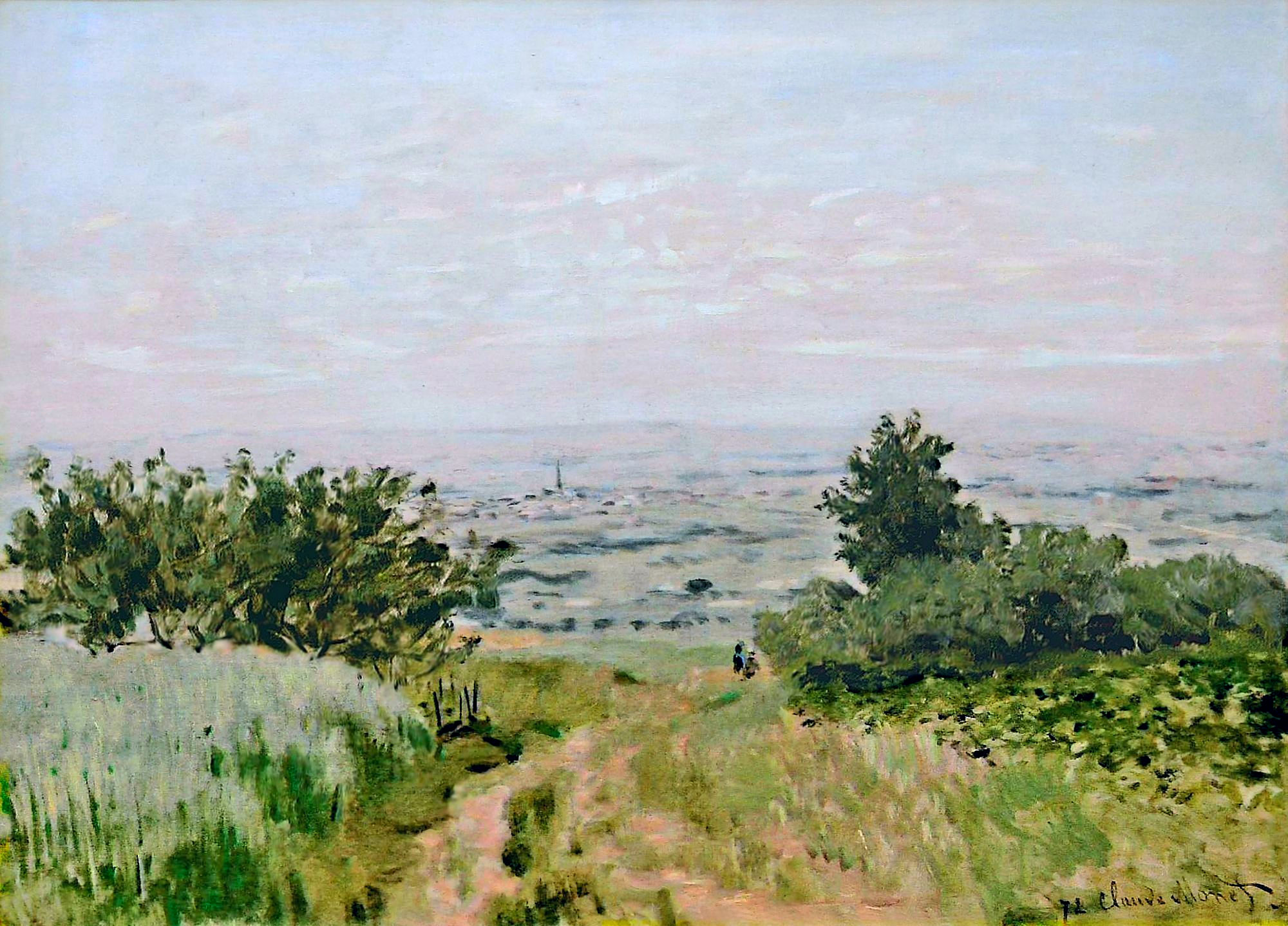 Клод Моне картина Вид на равнину Аржантёя 1872г